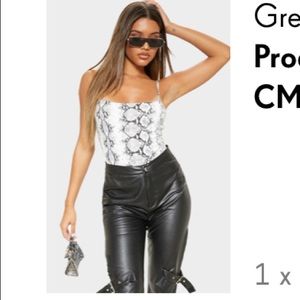 NWOT snake print bodysuit PLT